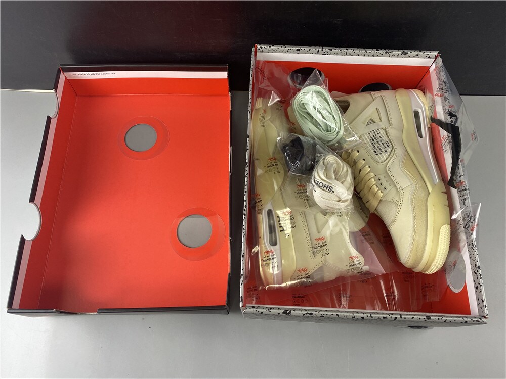 jordan 4 off white sail box
