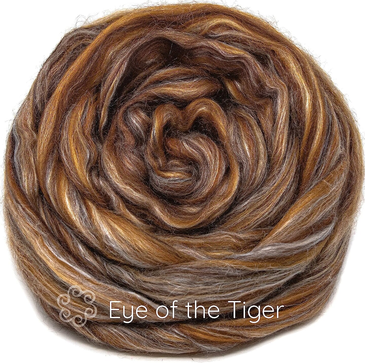 Silk Merino Blended Roving. Soft Combed Top Fiber for Spinning, Felting, & Fiber Arts.