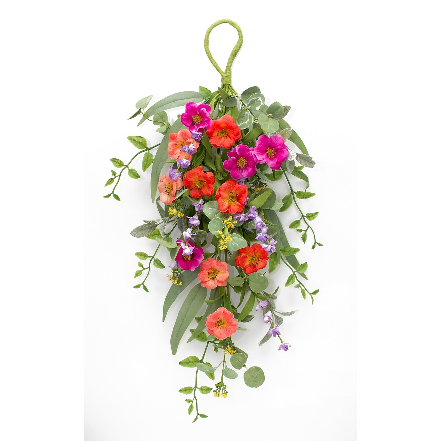 Melrose 29&#x22; Artificial MIxed Floral Hanging Wall Swag