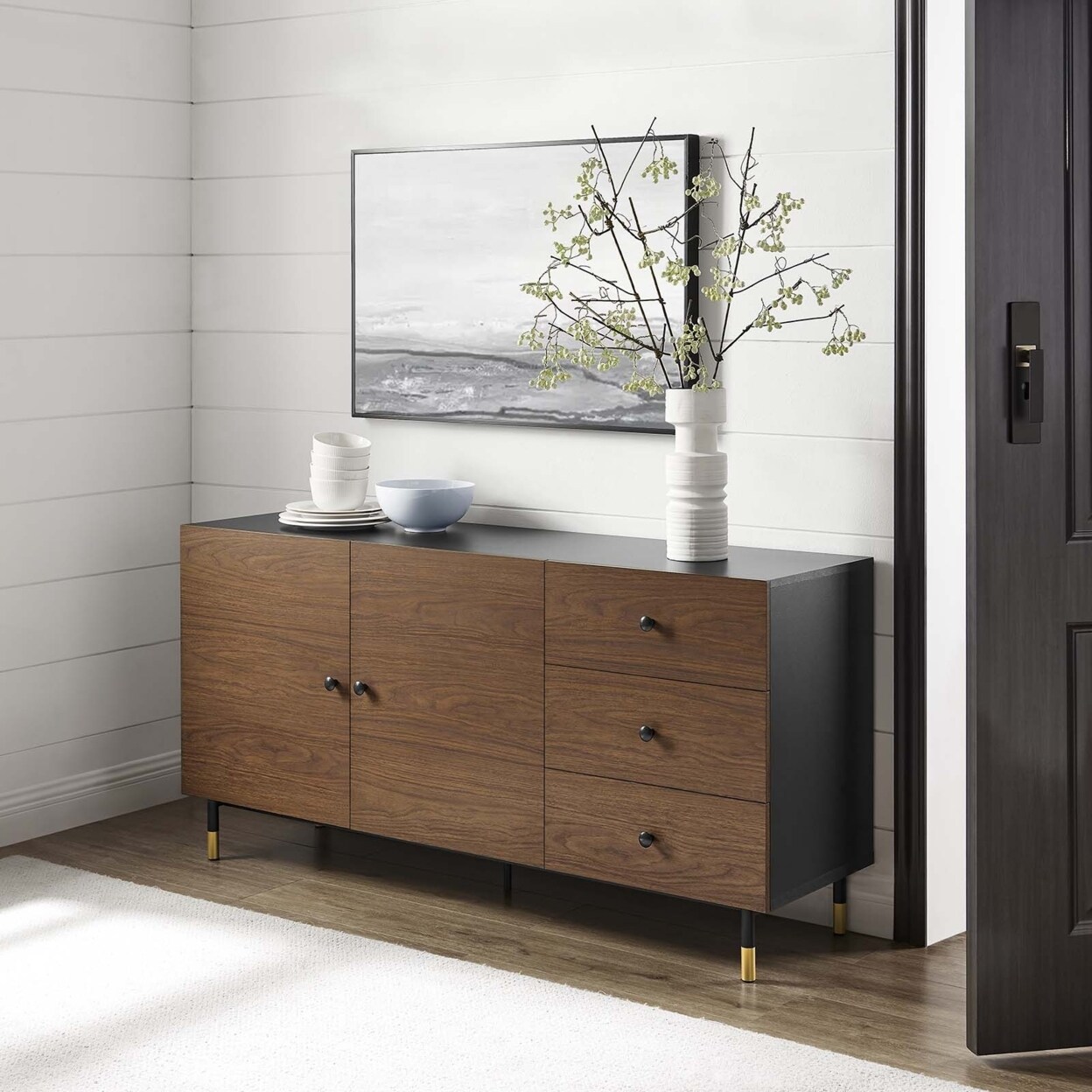 Modway Nexus Storage Cabinet Sideboard in Black Walnut Michaels