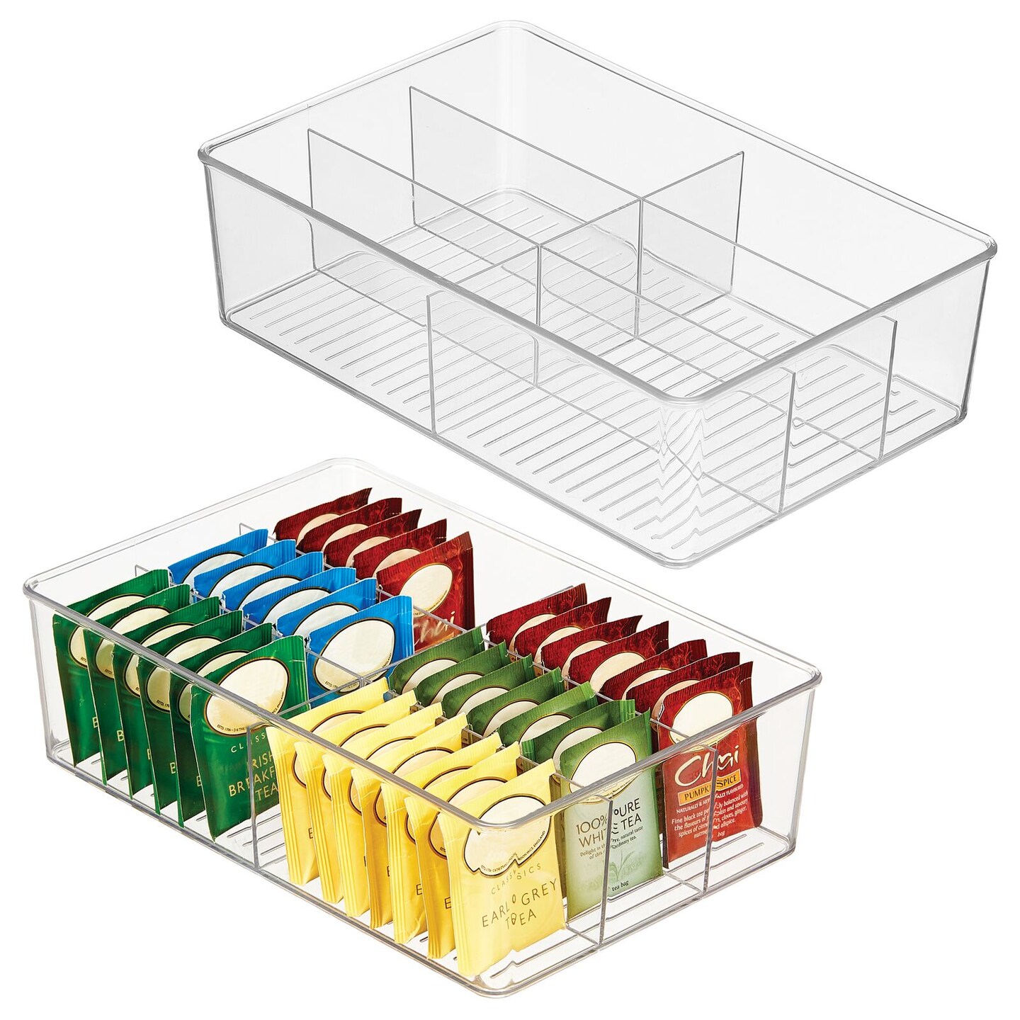 Mdesign Plastic Kitchen Food Storage Organizer Bin, 12 X 6 X 8, 6