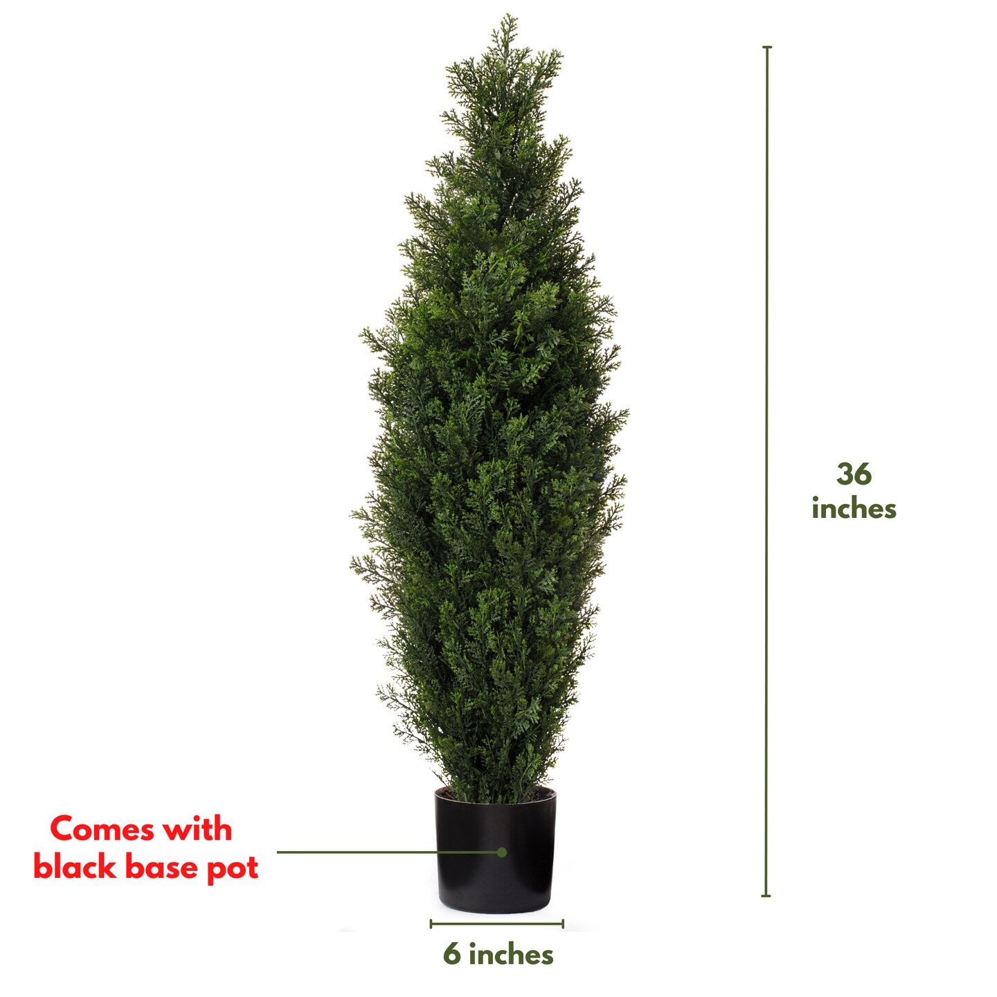 36&#x201D; Artificial Cedar Boxwood Topiary Tree