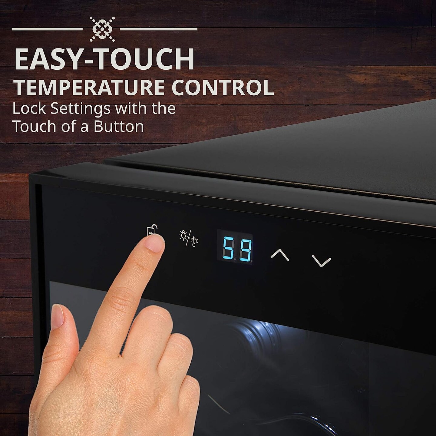 Ivation Wine Cooler with WiFi, Freestanding Wine Fridge w/Smart App Control