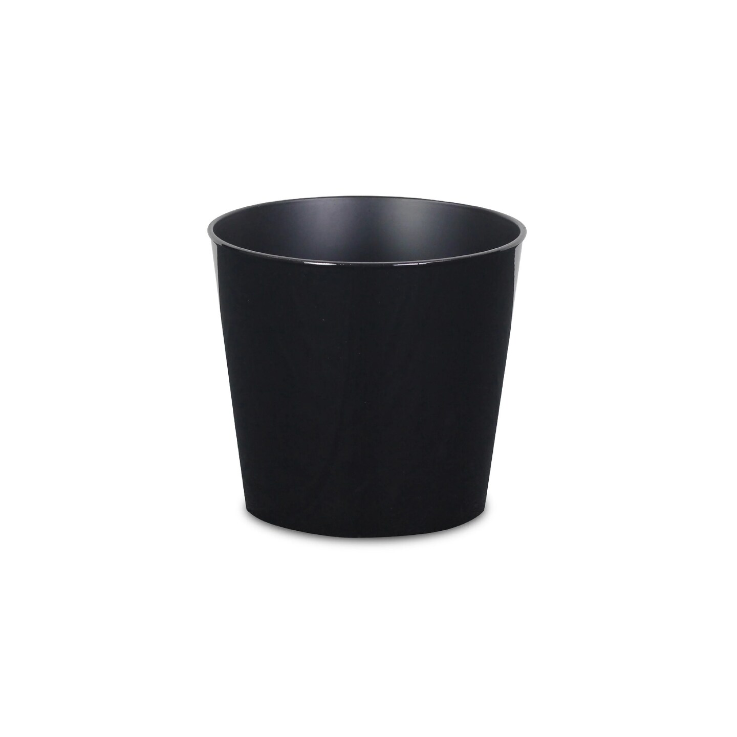 Contemporary Home Living 6.5&#x22; Black Tapered Round Planter