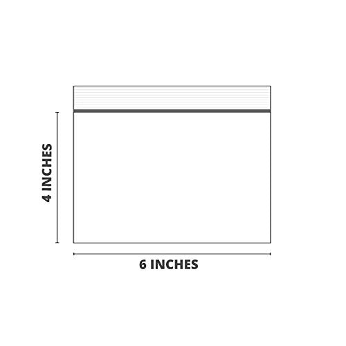 Clear Zipper Bags 4mil Poly Bags 6x4 (Package of 100)