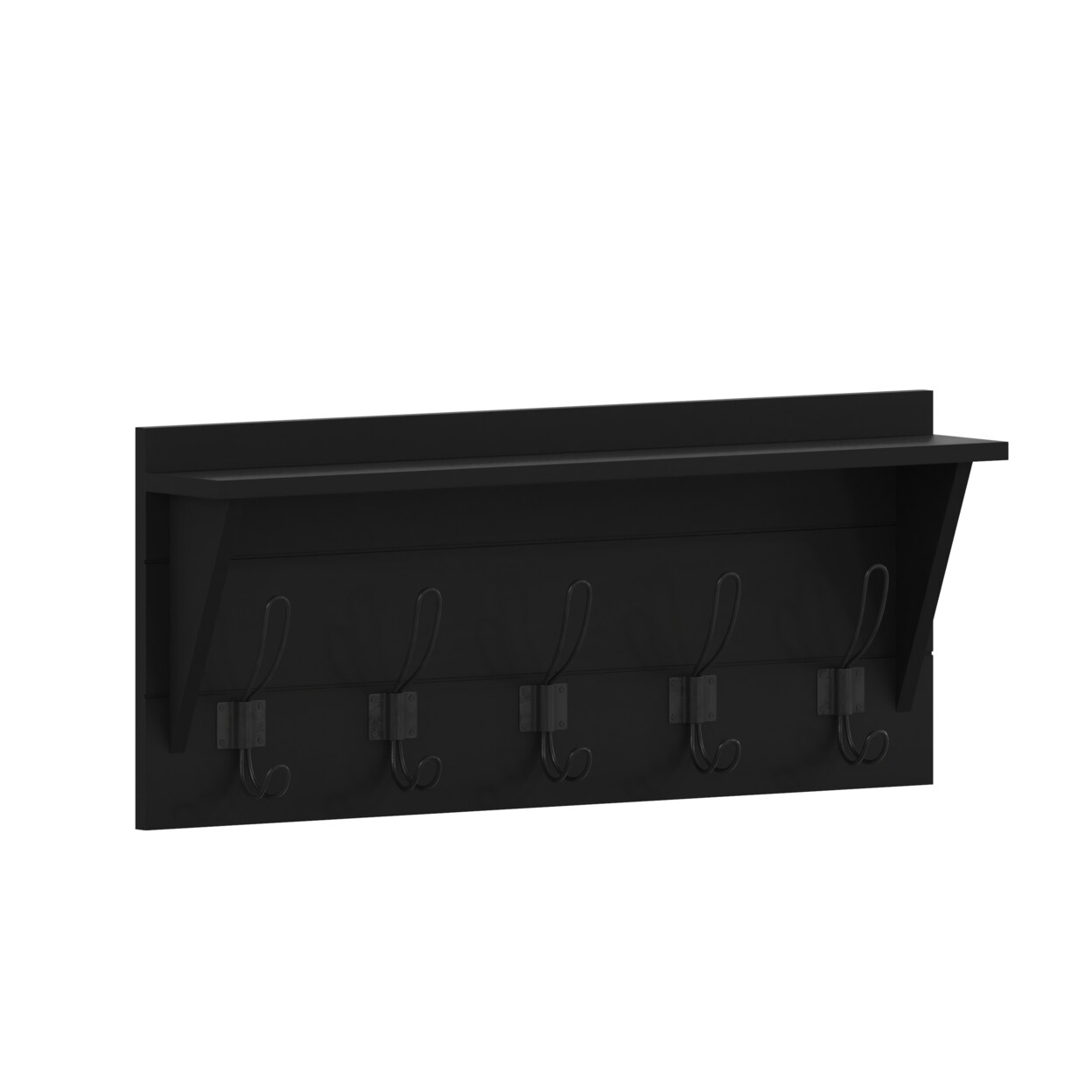 Flash Furniture Black Wall Mount Shelf
