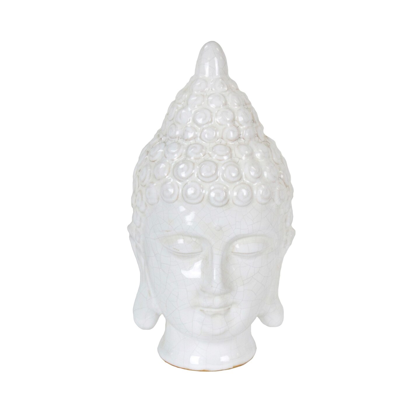 Kingston Living Ceramic Buddha Head Sculpture - 9.25&#x22; - White