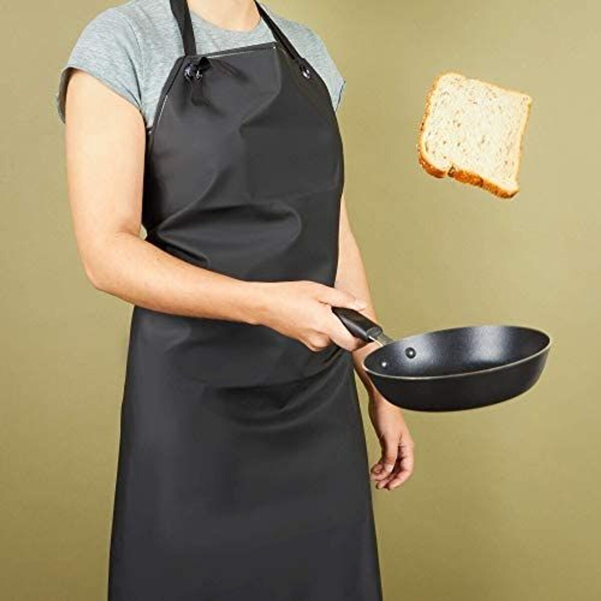 Heavy Duty Waterproof Apron, Vinyl Material (Black, 29.5 x 43.3 In, 2 Pack)