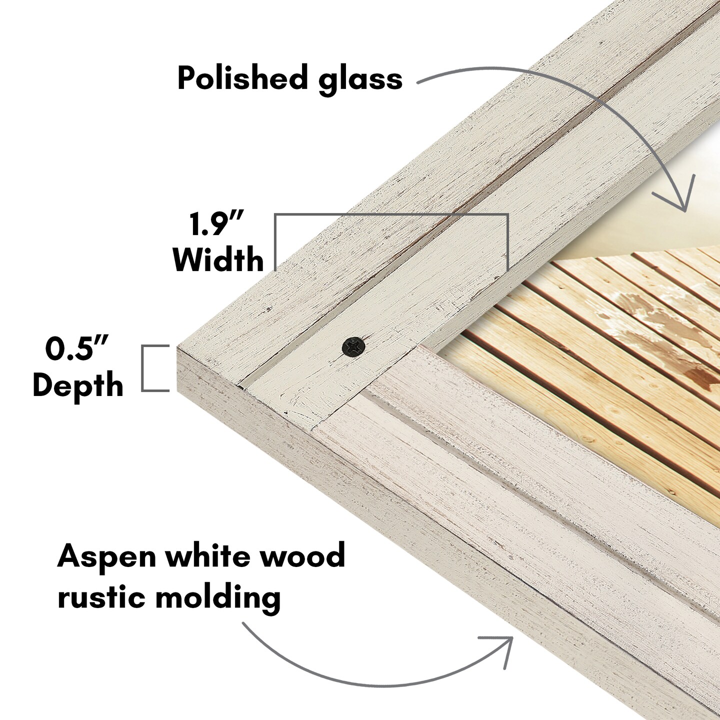 Americanflat Rustic Picture Frame - Modern Photo Frame for Unique Farmhouse Look - Polished Glass Cover - Hanging Hardware with Horizontal and Vertical Display - Includes Easel