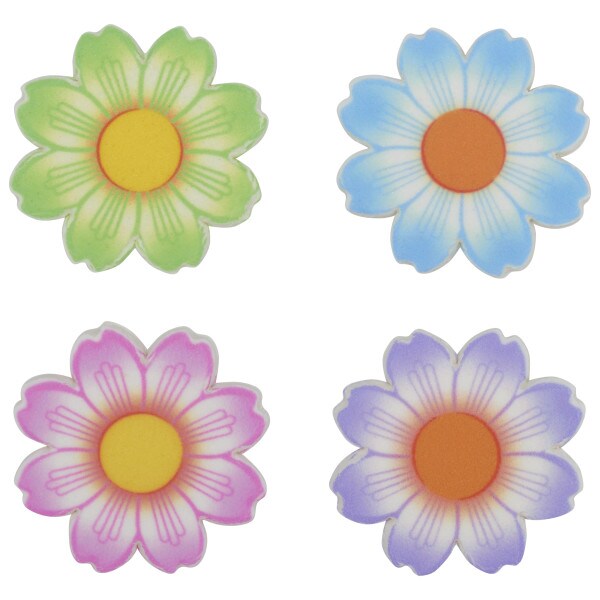 Daisies Assortment Sweet D&#xE9;cor&#xAE; Edible Decorations 12ct