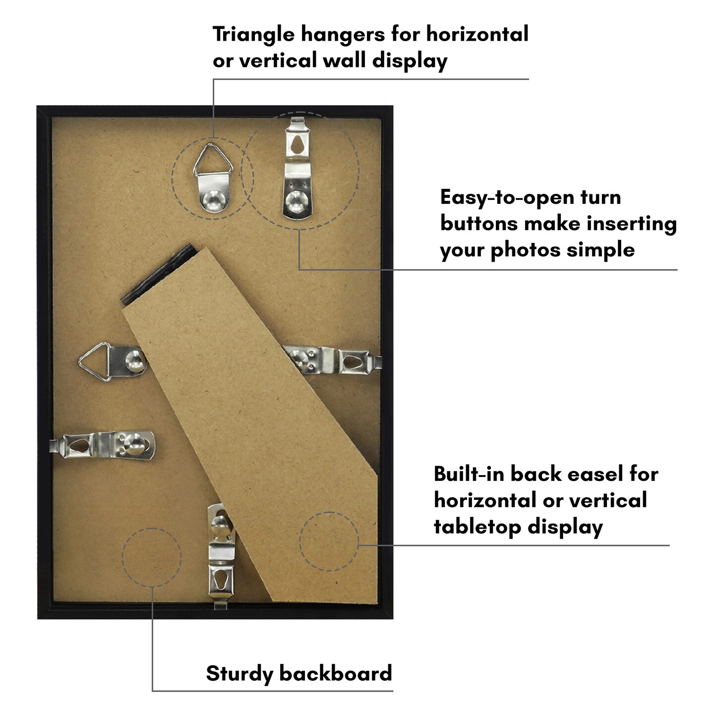 Americanflat Picture Frame - Modern Design, Shatter-Resistant Glass, Dual Sawtooth Hangers, Ideal for Home and Office Decor