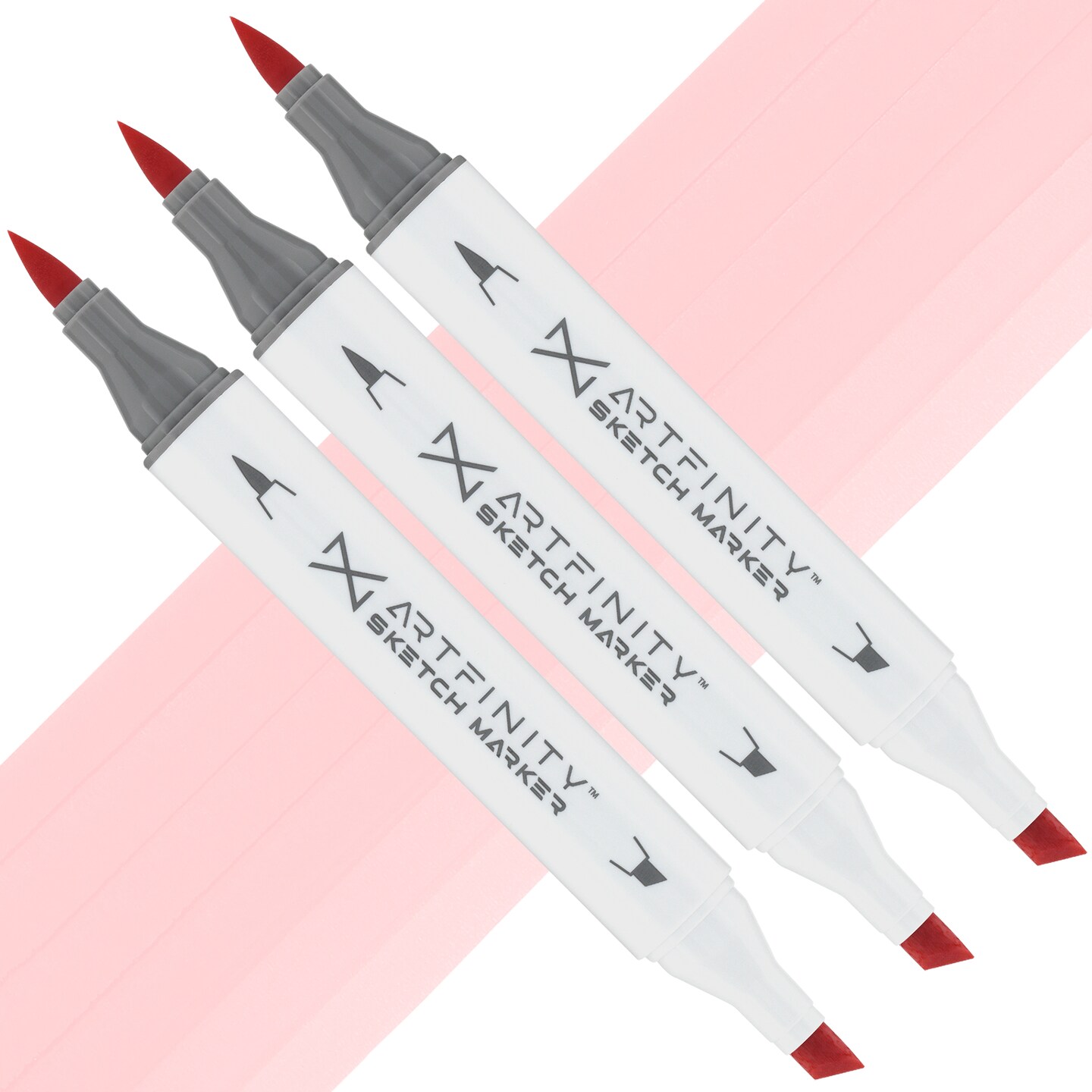 Artfinity Sketch Marker Sets - Set of 3 - Frozen Strawberry R7-2, Vibrant, Professional, Dye-Based Alcohol Markers for Artists, Drawing, Travel, &#x26; More