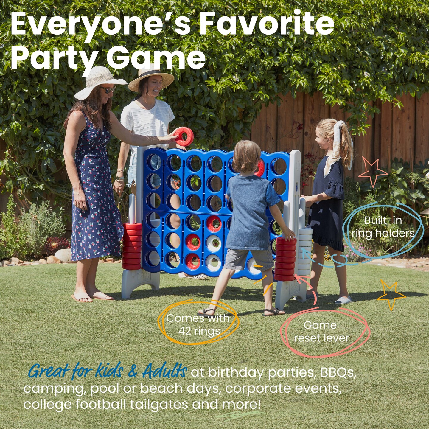 Jumbo 4-To-Score Giant Lawn Game Set