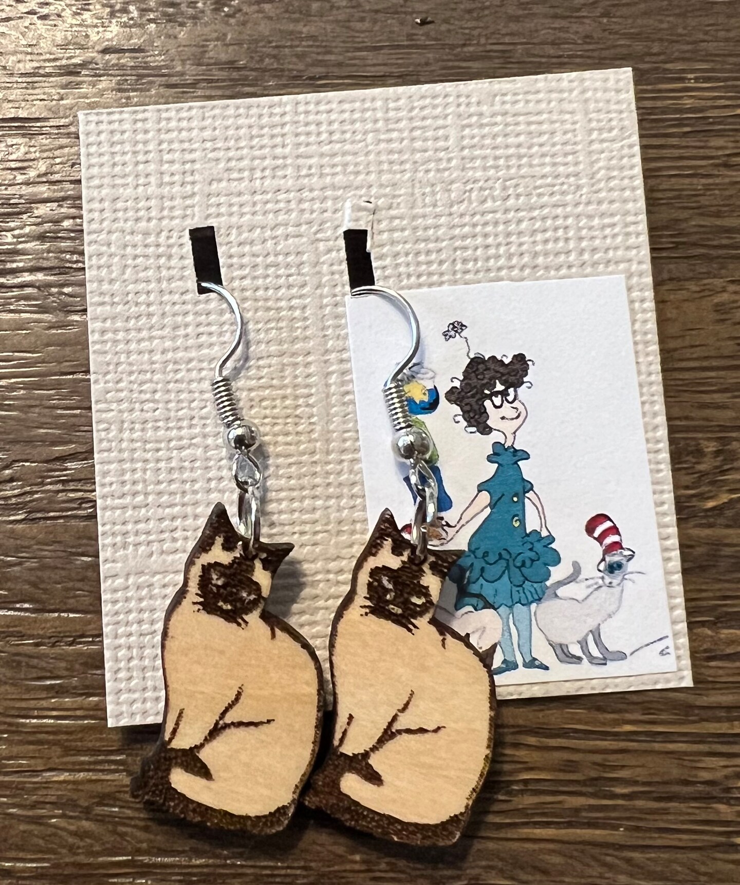 Siamese cat clearance earrings