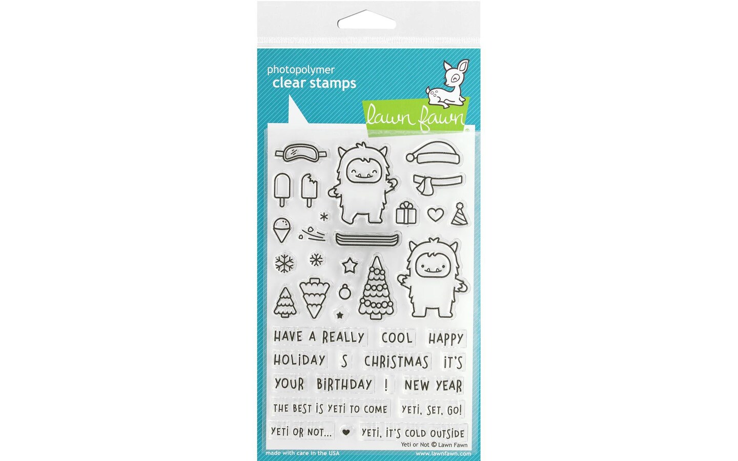 Lawn Fawn - Clear Stamps - Yeti, Set, Go