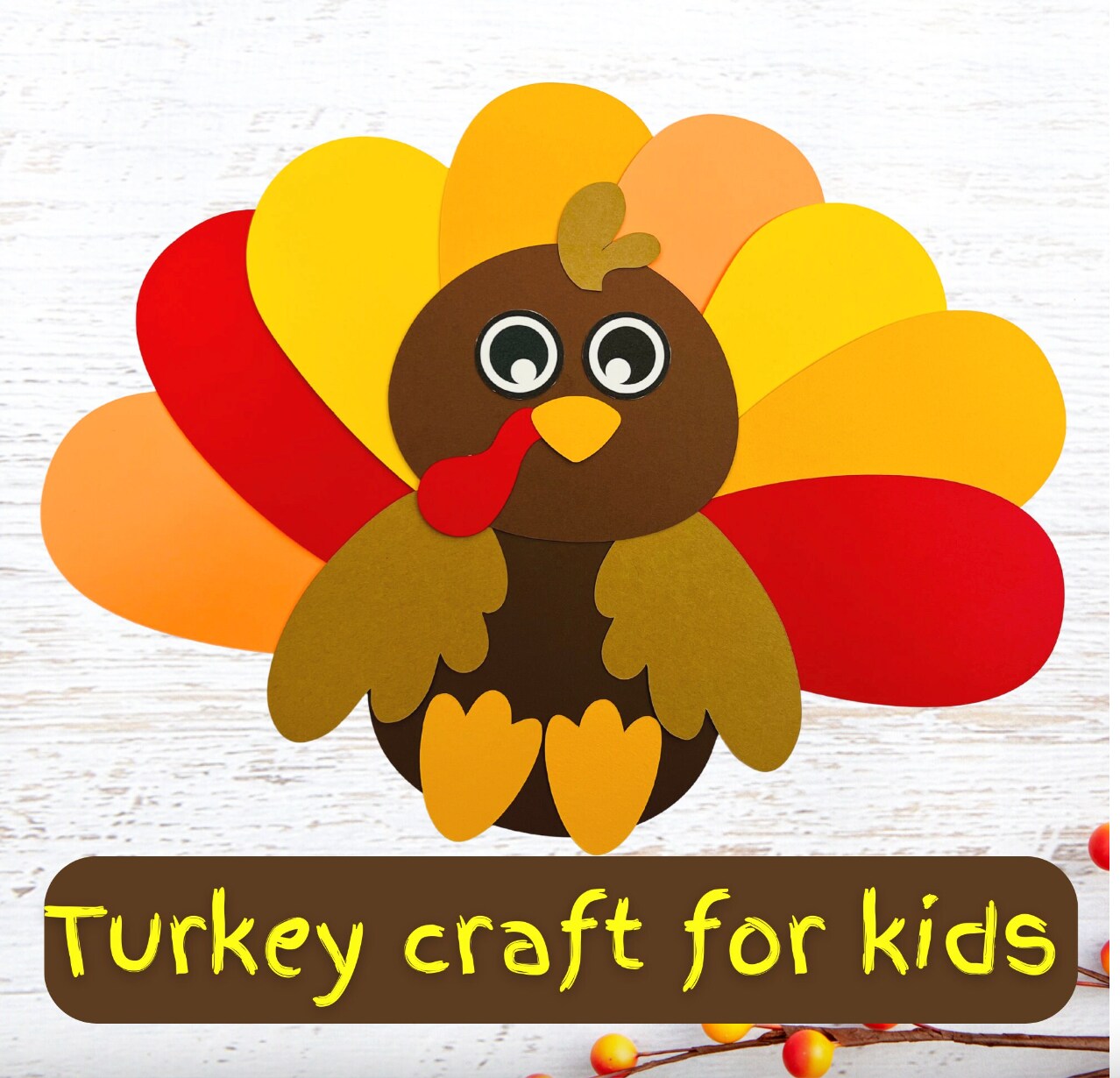 Build a Turkey craft| Thanksgiving Turkey Paper Craft Kits for Kids ...