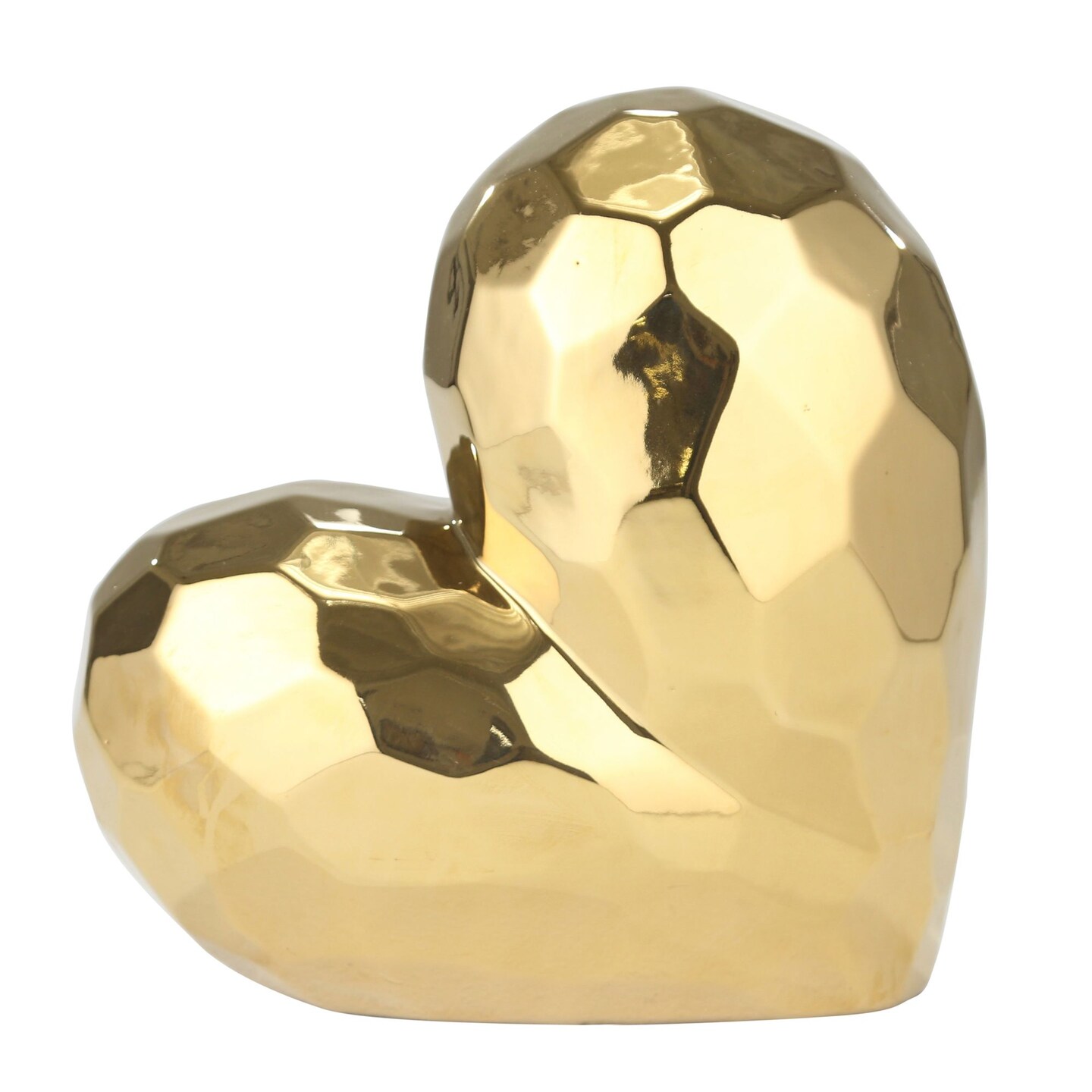 Kingston Living 11.5&#x22; Gold Heart Shaped Tabletop Decor