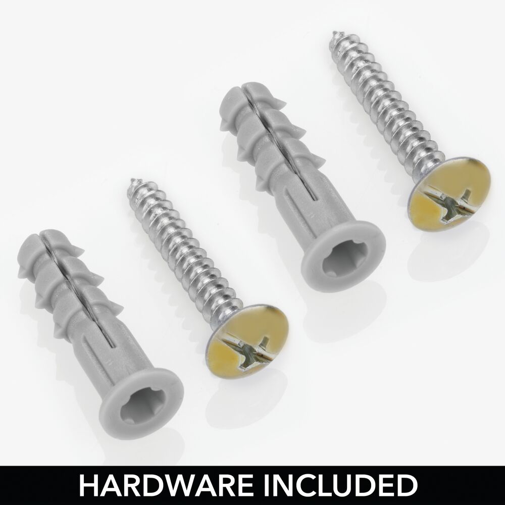 mDesign Modern Metal Bathroom Wall Mount Towel Rack Organizer