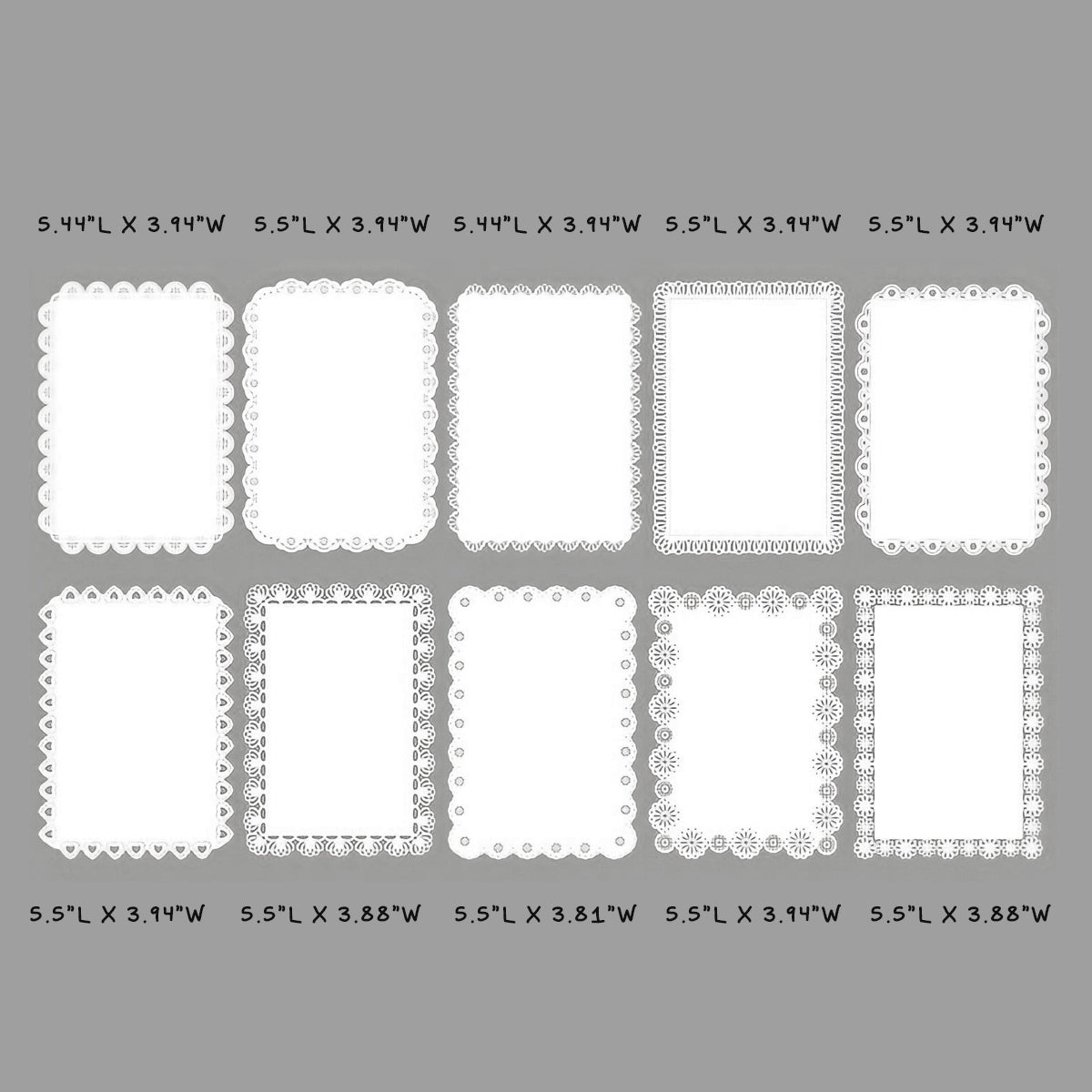 Wrapables Hollow Lace Paper for Arts &#x26; Crafts, Scrapbooking, Stationery, Photo Albums (Set of 2)