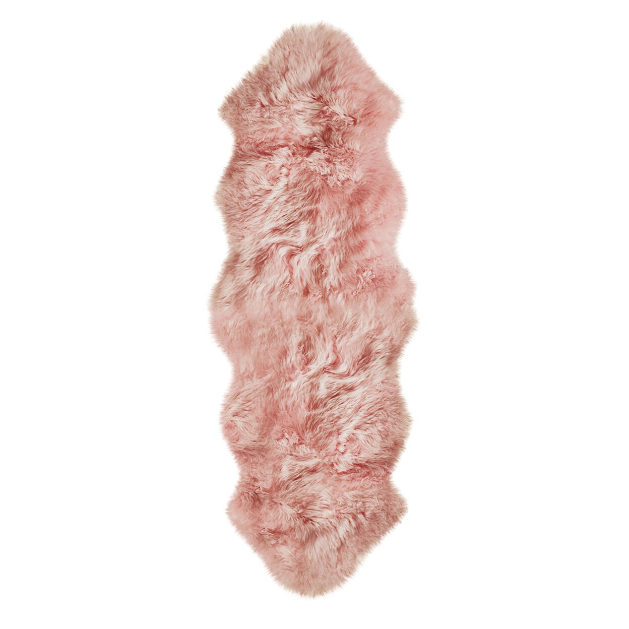natural 100% NEW ZEALAND SHEEPSKIN DOUBLE RUG, PINK, 2&#x27; x 6&#x27;