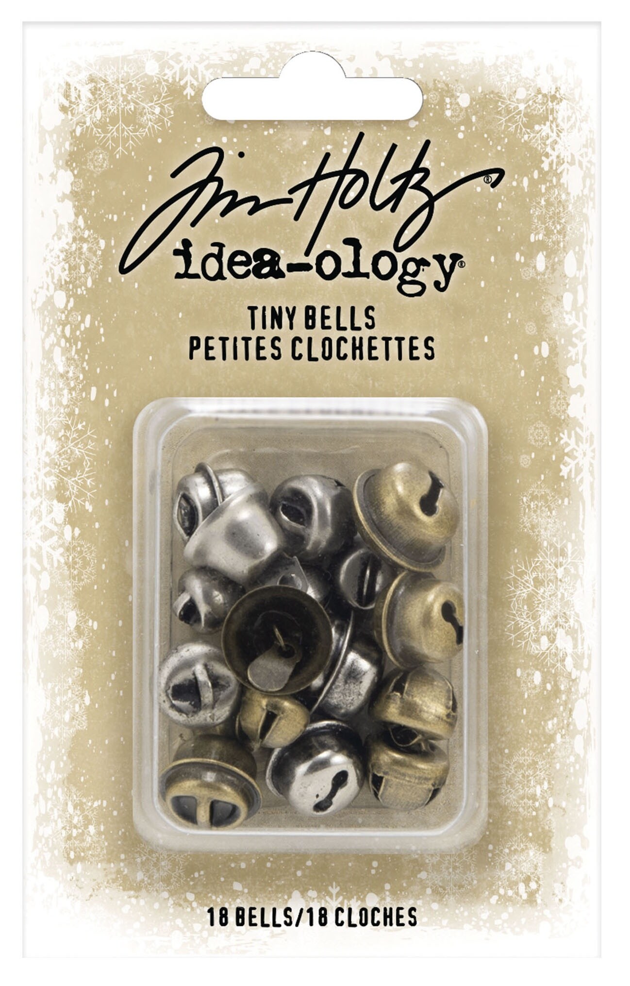 Idea-Ology Tiny Metal Bells 18/Pkg-Nickel &#x26; Copper