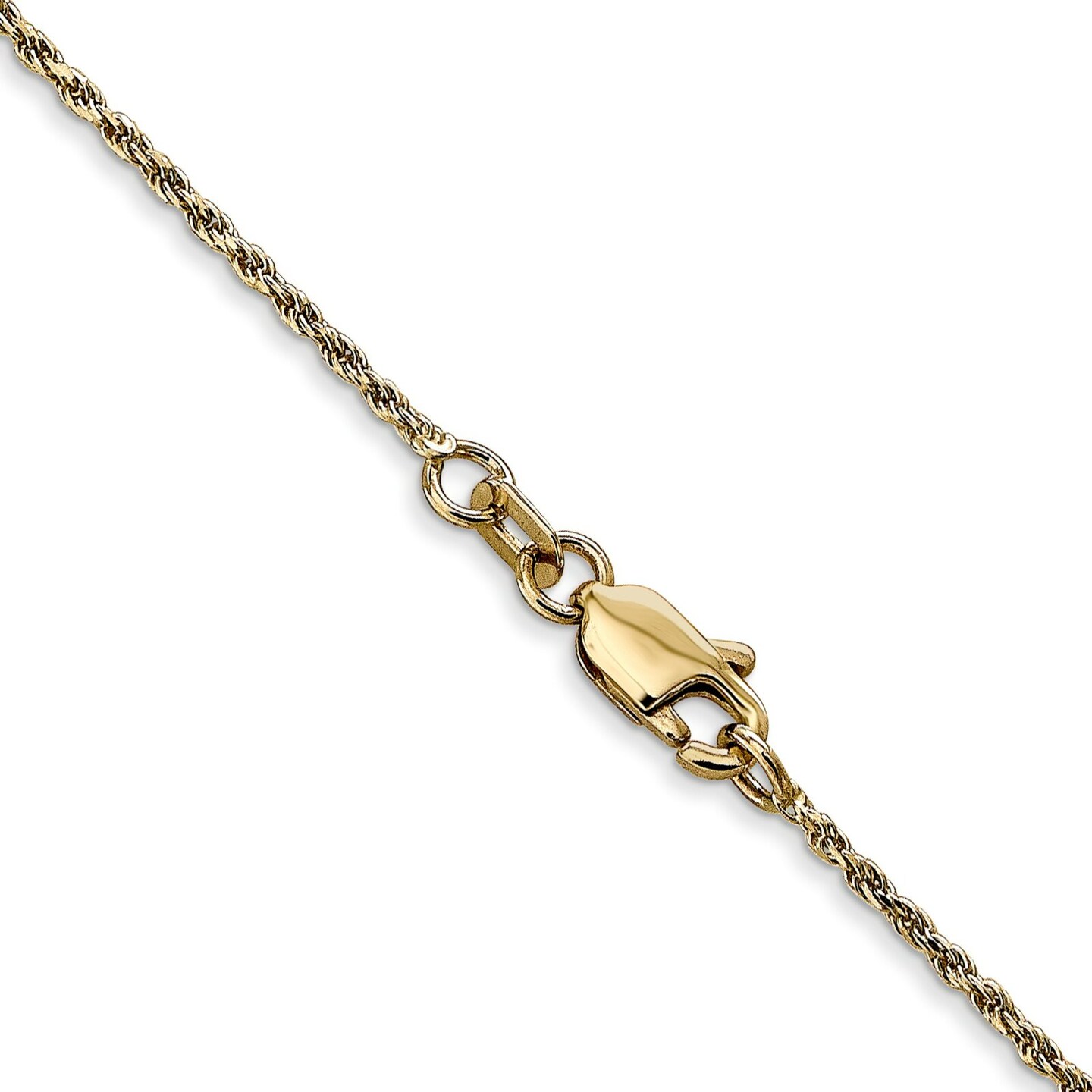 14K Yellow Gold 1mm Rope Chain Jewelry 16&#x22; FindingKing
