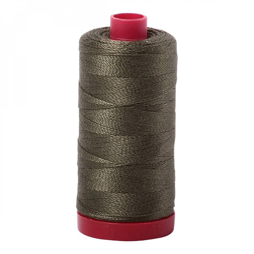 Aurifil 12wt Mako 100% Egyptian Cotton 2ply Thread (365 yards) | For quilting & embroidery