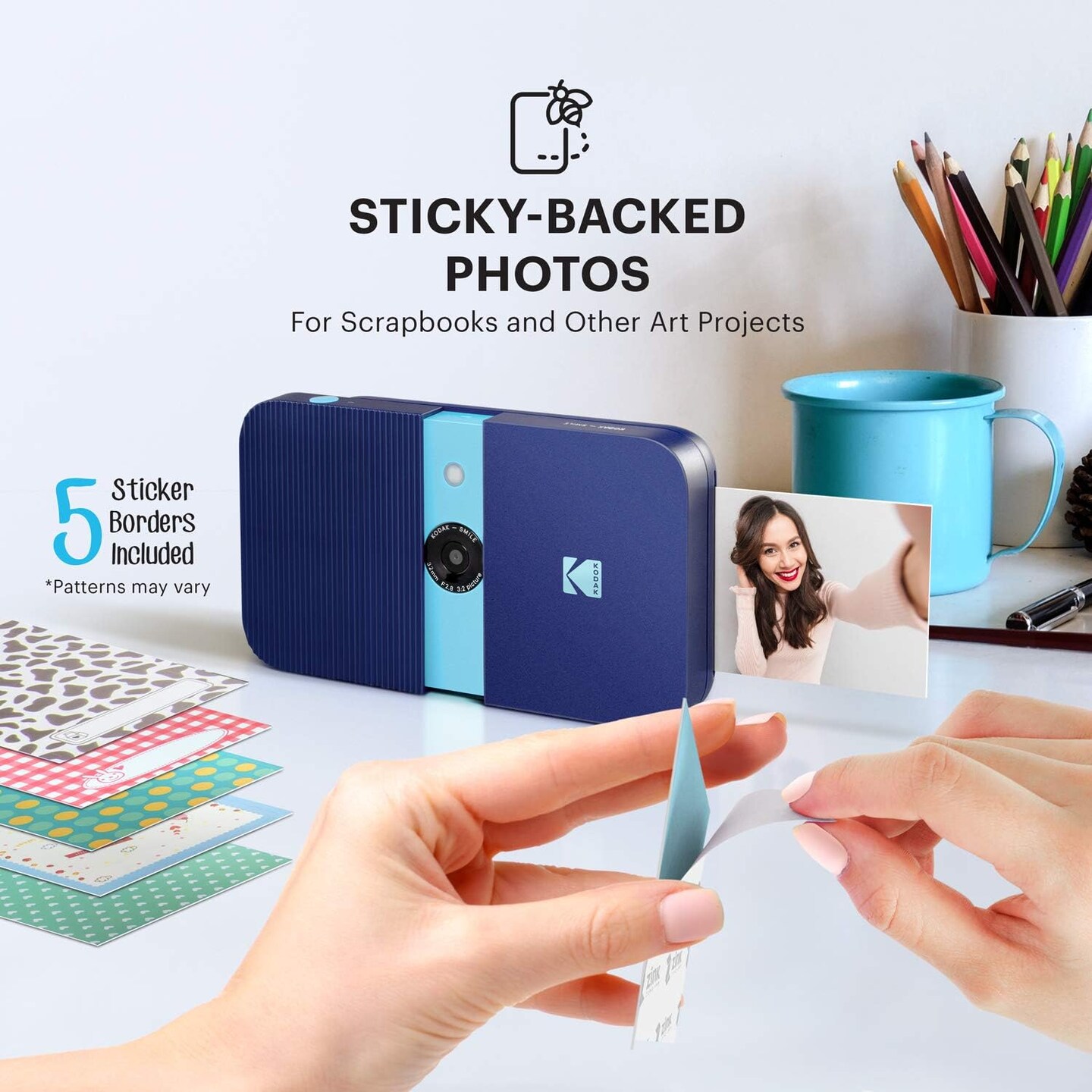 Kodak Smile Digital Instant Print Camera – Slide-Open 10MP Instant Camera & 2x3 Zink Photo Printer