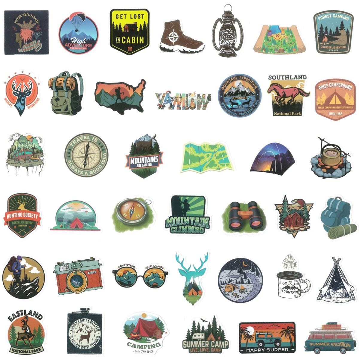 Wrapables Waterproof Vinyl Stickers for Water Bottles, Laptop, Phones, Skateboards, Decals for Teens, 80pcs