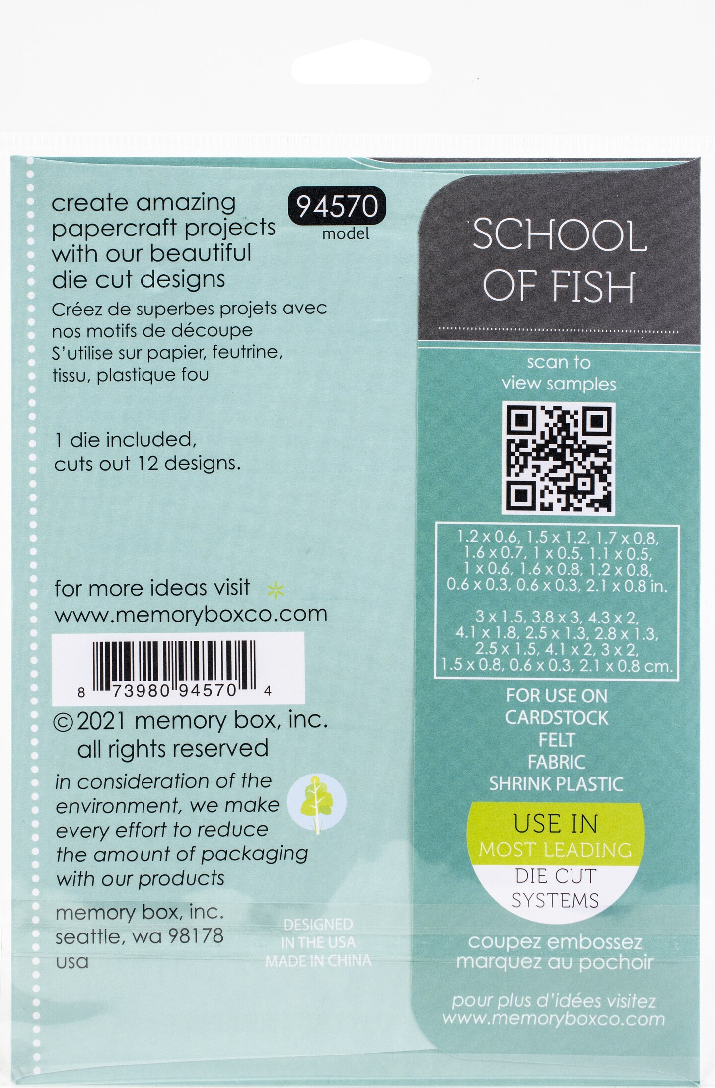 Memory Box Dies-School of Fish