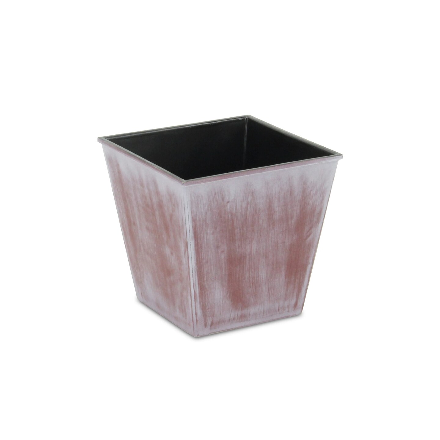 Contemporary Home Living 5.25&#x22; Brown and Ivory Square Tapered Planter