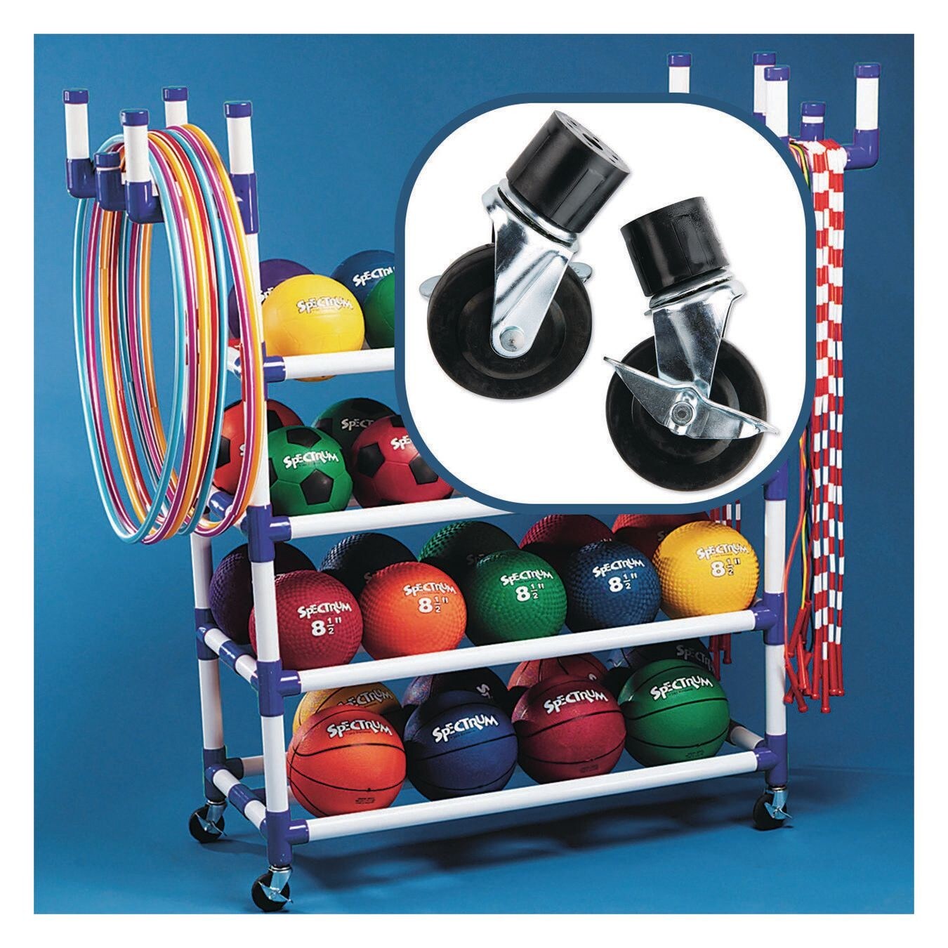 Replacement Wheels for S&#x26;S PVC Carts (Set of 2)