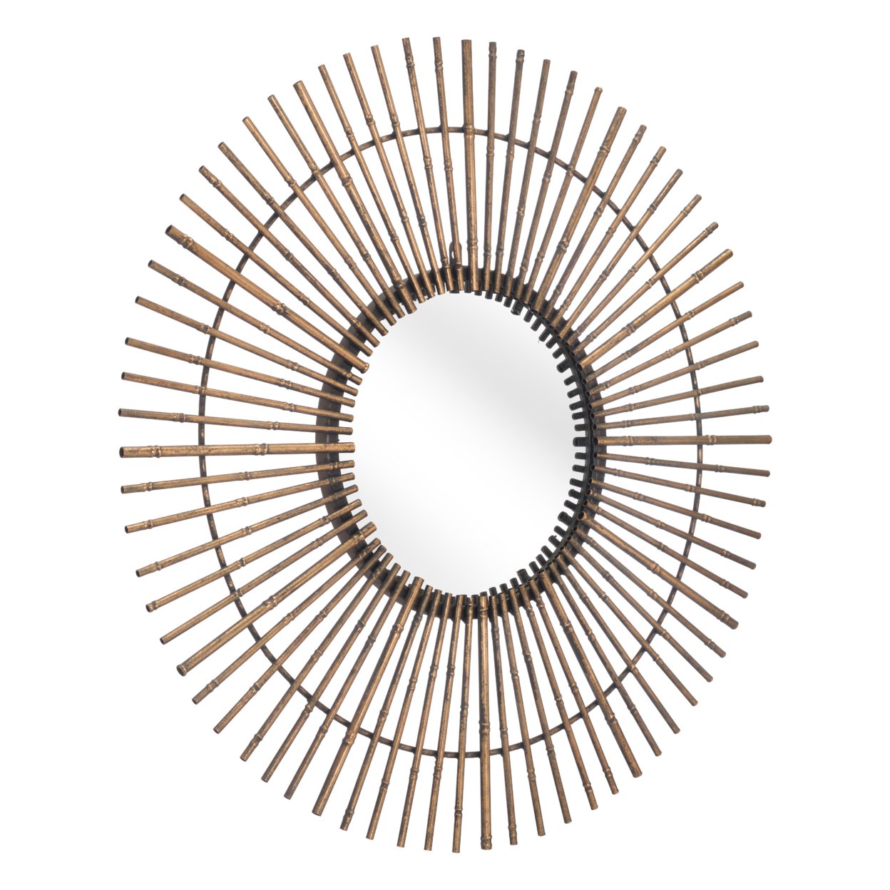 Dimond Gold Mirror Decorative Wall Piece Steel Frame Industrial 30X30 Inch