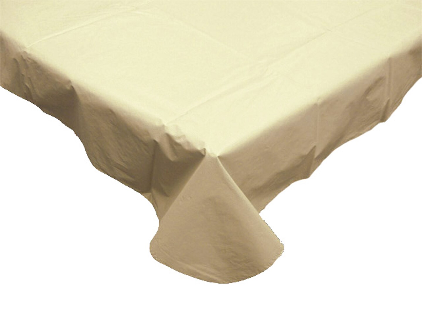 Contemporary Home Living Solid Rectangular Cotton Kitchen Tablecloth - 70&#x22; - Tan