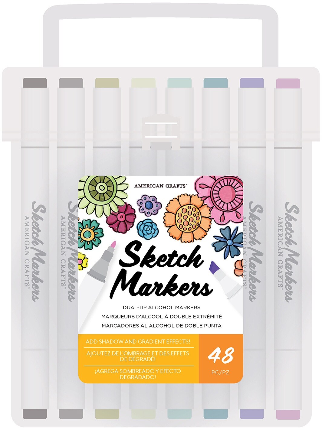 AC Sketch Markers Dual-Tip Alcohol Markers 48/Pkg-Assorted Colors