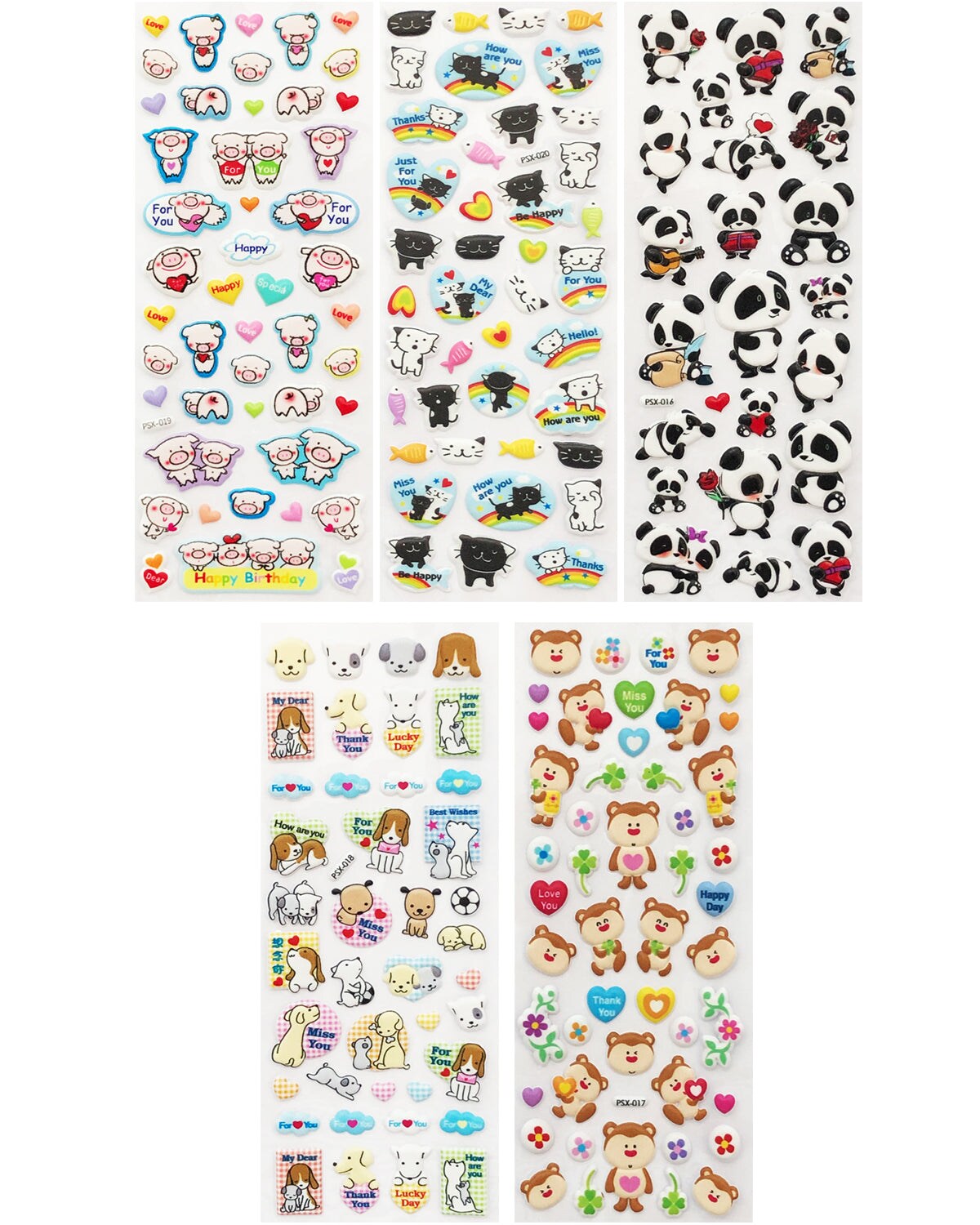10sheets Stickers For Kids Boys 3D Puffy Bubble Scrapbook Cartoon  StickersS~