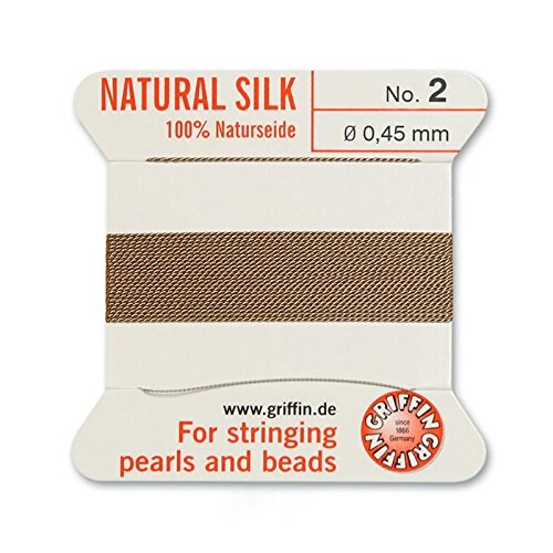 #2 Beige Griffin Silk Bead Cord (2 Meters)