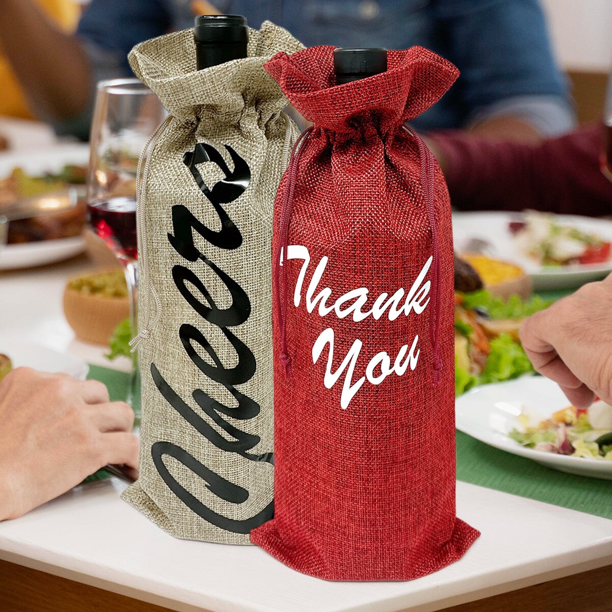 Burlap wine bags on sale michaels