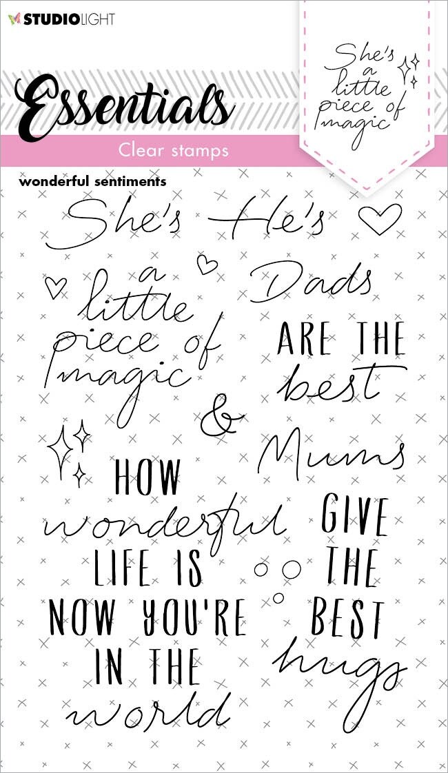 Studio Light Essentials Clear Stamp-Nr. 173, Wonderful Sentiments ...
