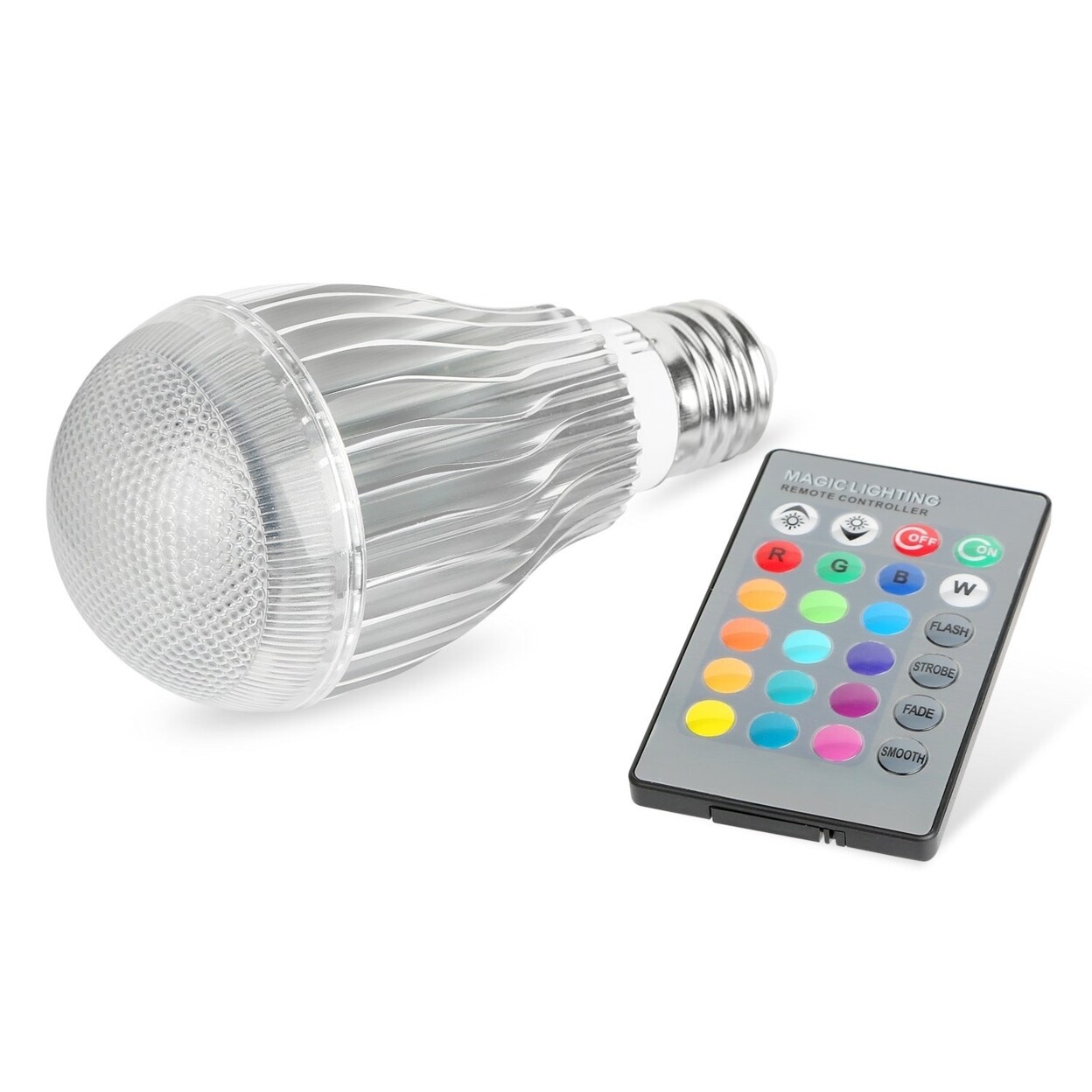 9W Led Light Bulb E27 Rgb Lamp Bulb 16 Colors Changable 24-Key Ir Remote Control