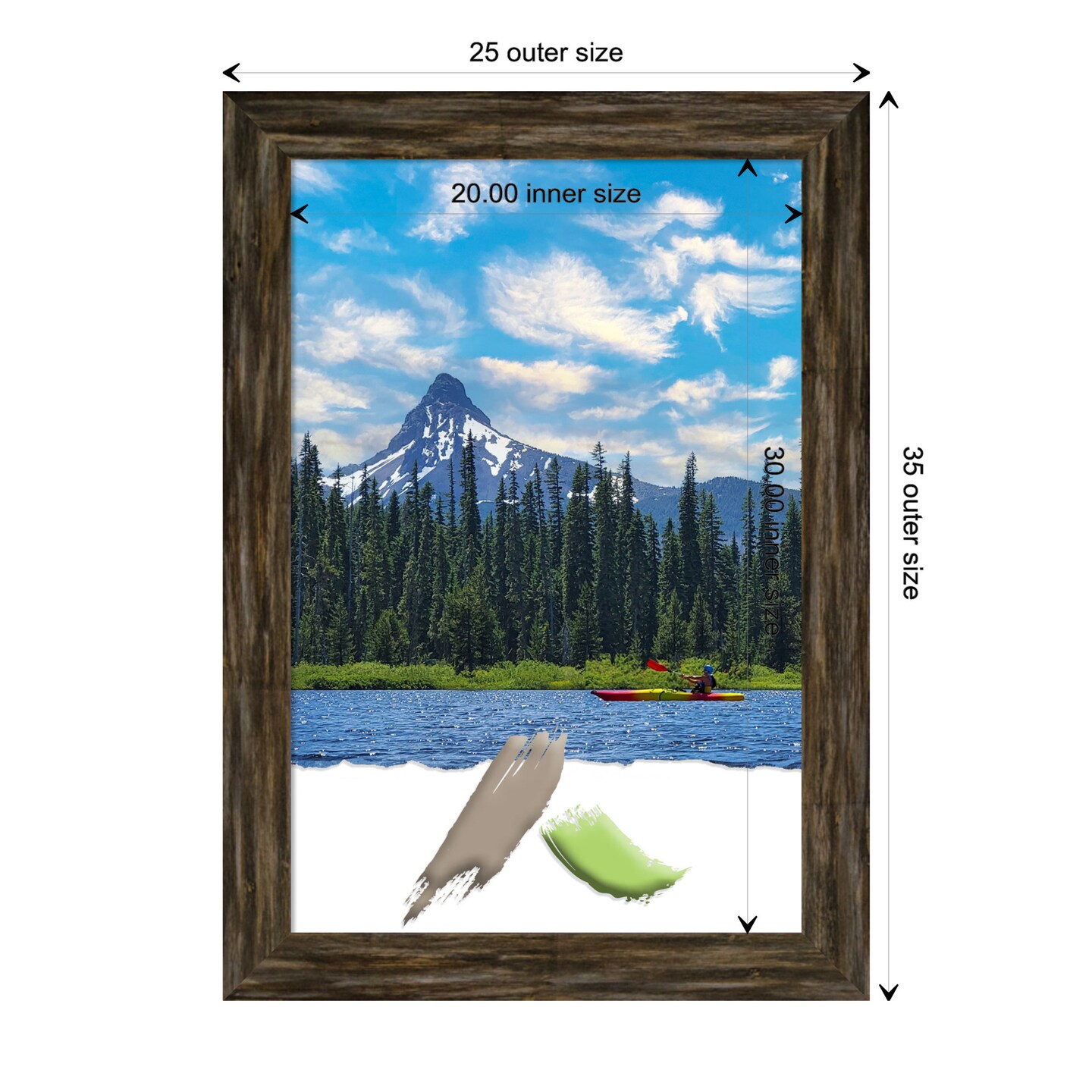 Fencepost Narrow Wood Picture Frame, Photo Frame, Art Frame