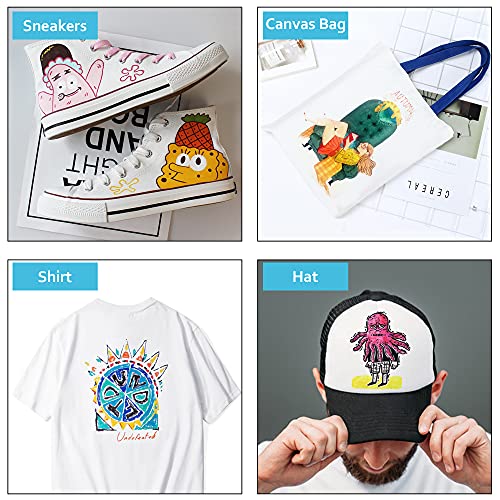 30 Fabric Markers, Permanent Colors Dual Tip Fabric Pens for Writing Painting on T-Shirts Clothes Sneakers Canvas Pillowcases, Child Safe &#x26; Non-Toxic for Kids Adults