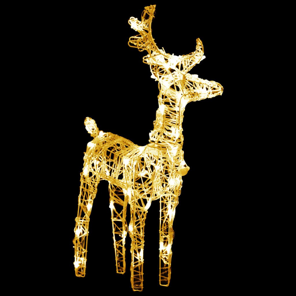 2 pcs Christmas Reindeers with 80 LEDs Acrylic