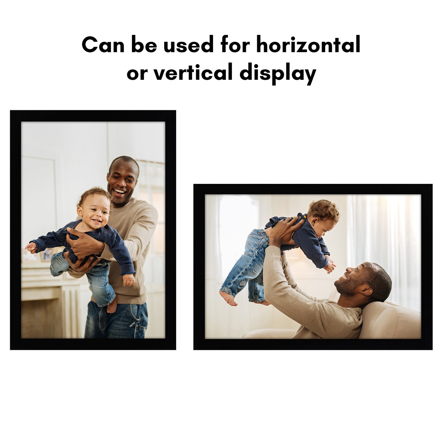 Americanflat Gallery Picture Frame - Photo Frame for Wall Decor - Shatter Resistant Glass - Adjustable Hanging Hardware - Includes Easel for Tabletop Display