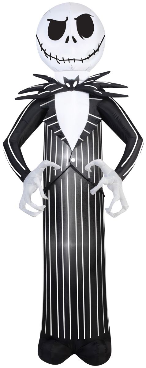 The Costume Center LED Lighted Inflatable Jack Skellington Outdoor Halloween Decoration- 7&#x27;