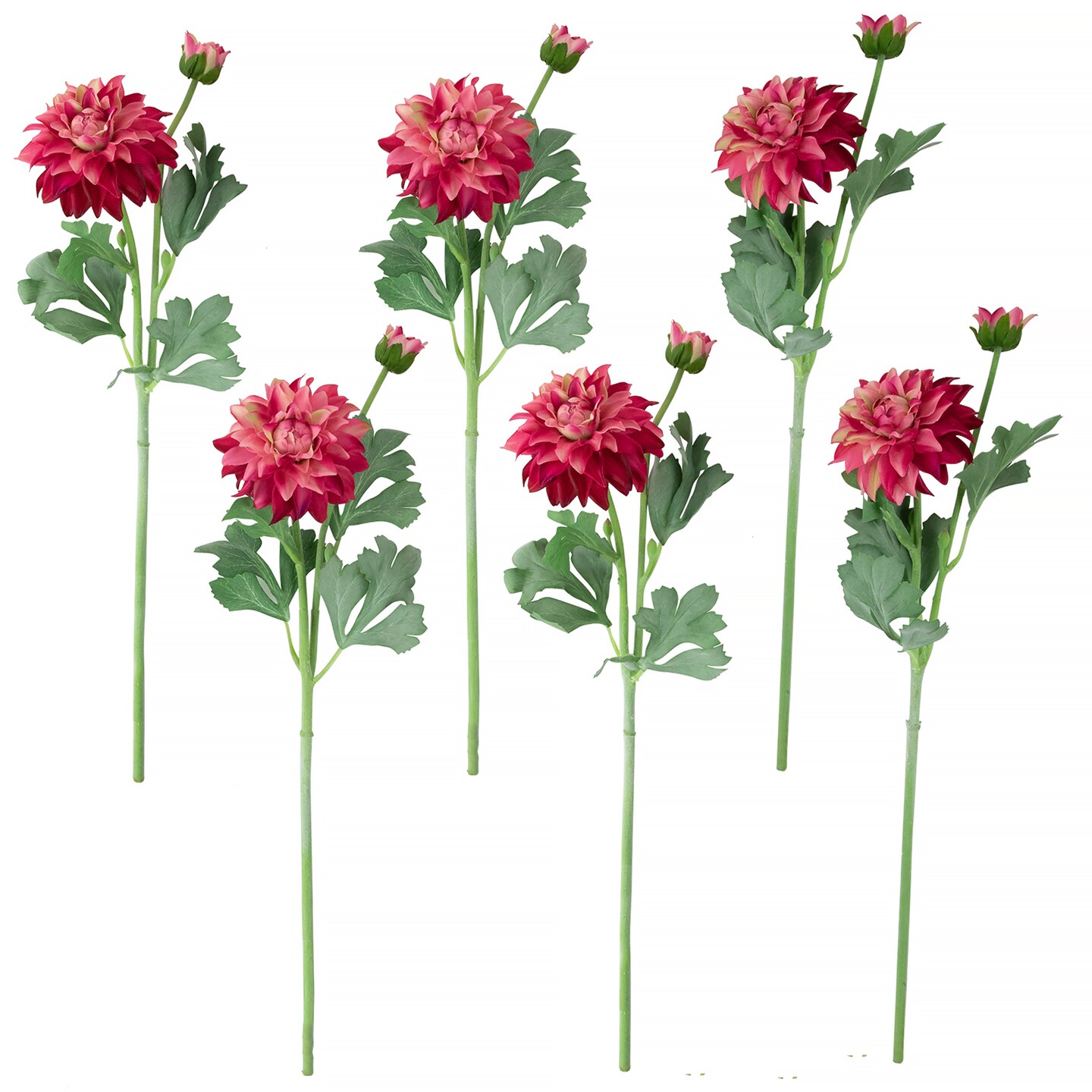Northlight Real Touch&#x2122; Pink Dahlia Artificial Floral Sprays, Set of 6 - 23&#x22;