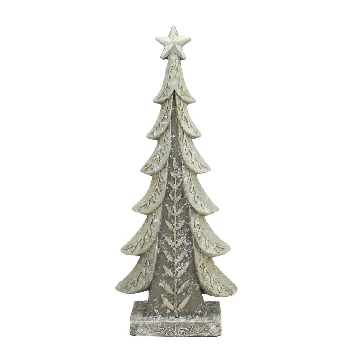 Raz 17.5" White and Gray Tree Christmas Tabletop Decor
