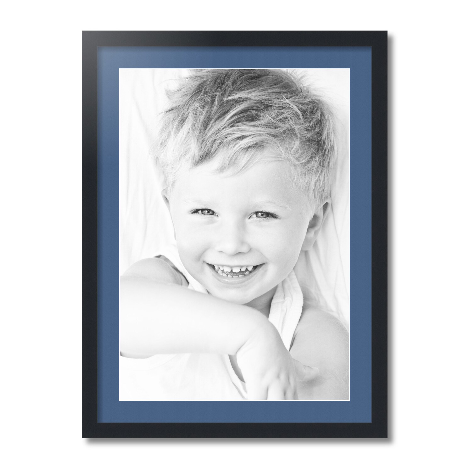 ArtToFrames 22x30" Matted Picture Frame with 18x26" Single Mat Photo Opening Framed in 1.25" Black and 2" Mat (FWM-3926-22x30)