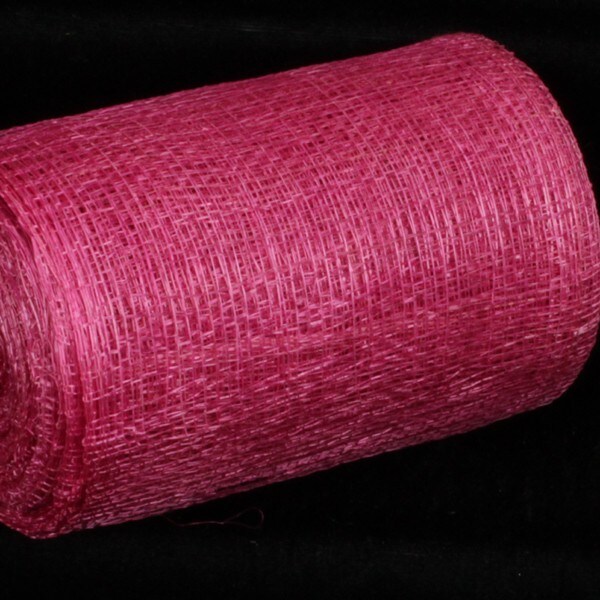 The Ribbon People Fuchsia Pink Sinamay Abaca Fiber Craft Ribbon 5&#x22; x 32 Yards