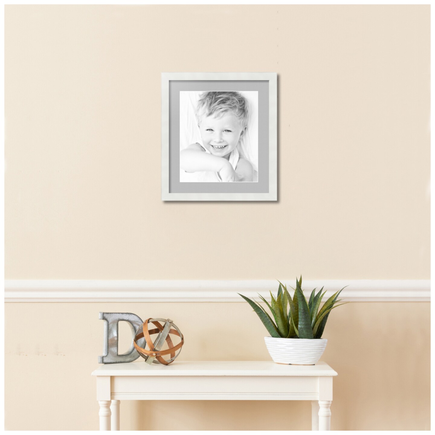 ArtToFrames 16x18&#x22; Matted Picture Frame with 12x14&#x22; Single Mat Photo Opening Framed in 1.25&#x22; White and 2&#x22; Mat (FWM-3966-16x18)